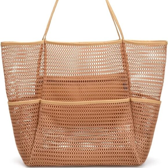 SUMMER Mesh Beach Tote Bag Waterproof for Beach and Pool - Picture 2 of 11